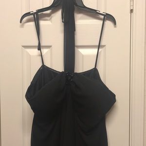 Black, High Low, Chiffon Dress